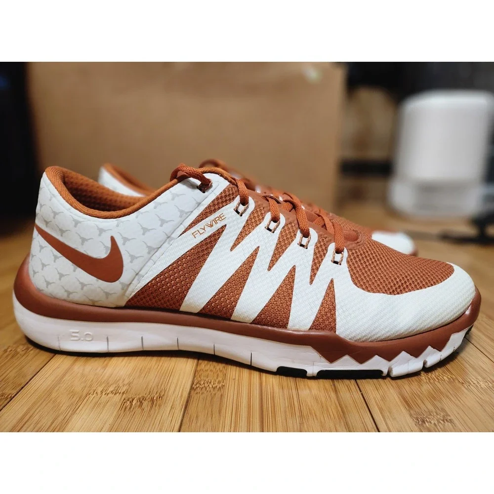 Nike Free TR 5.0 Texas Longhorns Running Shoes Mens 14 Orange 723939-800
